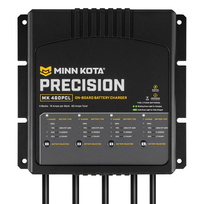 Minn Kota On-Board Precision Charger MK-460 PCL 4 Bank x 15 AMP LI Optimized Charger [1834604]