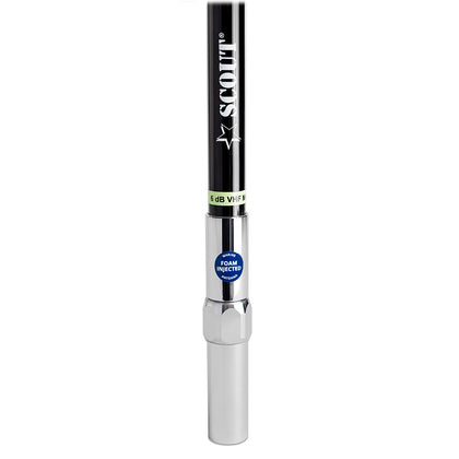 Scout 8' QuickFit Black VHF Antenna w/5M Cable + FME Quick 6 Foam Filled 6db Solid Brass  Copper Element [PF AN NVHF00042T]