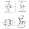 RAM Mount Flat Surface Mount Short Arm w/Diamond Base [RAM-B-138U-A]