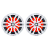 DS18 HYDRO 6.5" 2-Way Marine Speakers w/RGB LED Lights 300W - White [NXL-6]