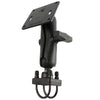 RAM Mount 1.5" Rail Mount w/Double U-Bolt Base & 3.625" Square Base (VESA 75mm x 75mm Hole Pattern) [RAM-334U]